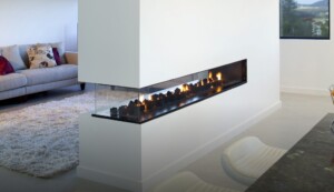 Horizon Low Line Three Sided In-Built Gas Fireplace