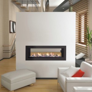 Horizon Low Line Double Sided In-Built Gas Fireplace